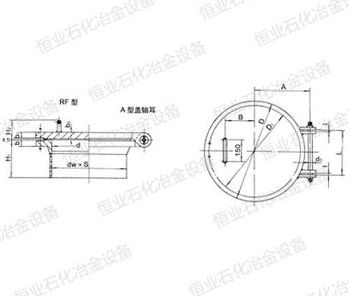 回轉(zhuǎn)蓋帶頸對(duì)焊法蘭人孔